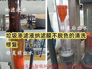 垃圾渗滤液纳滤膜不脱色的清洗修复